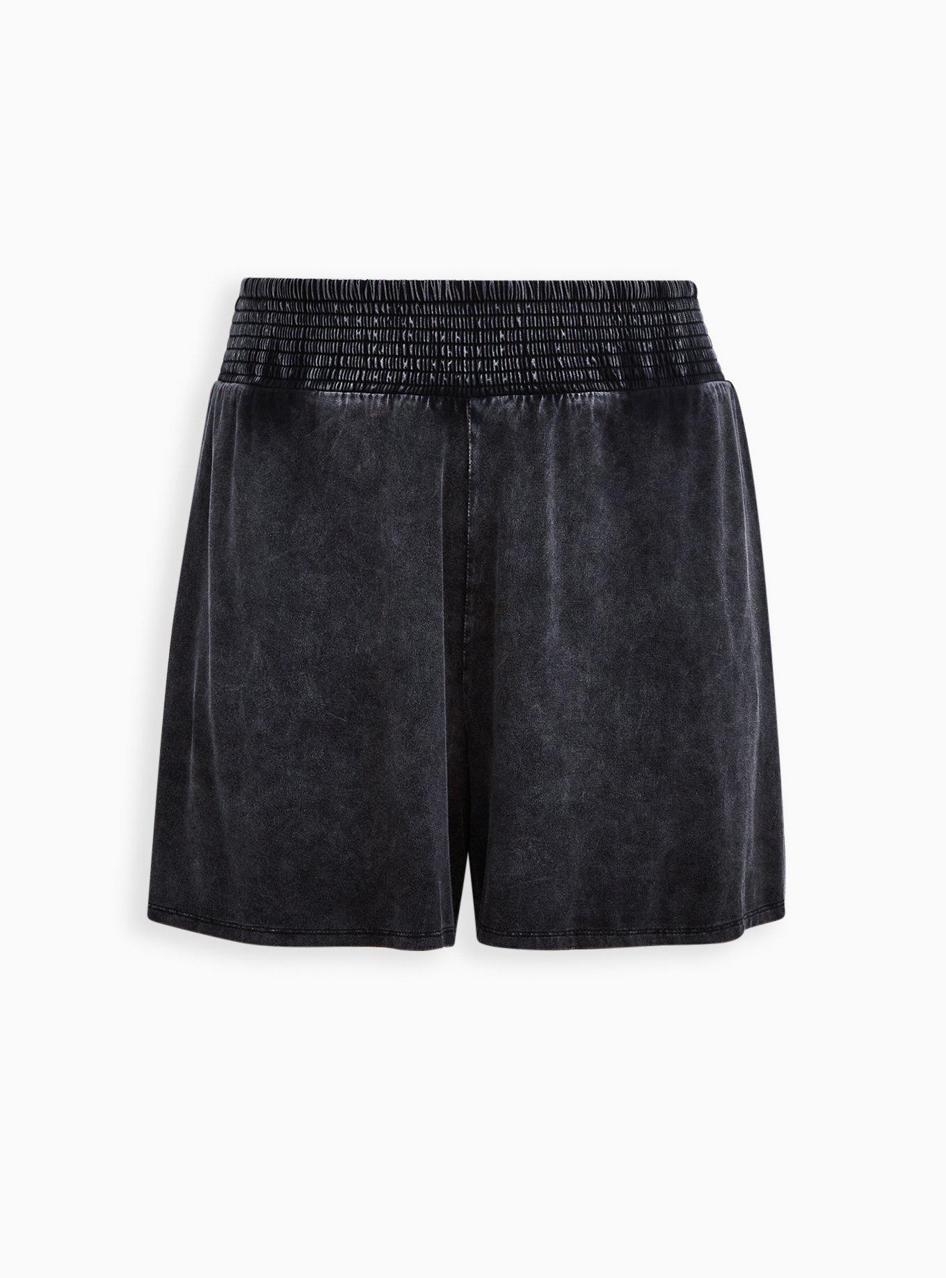 5 Inch Pull-On Super Soft High-Rise Short, BLACK WASH, hi-res