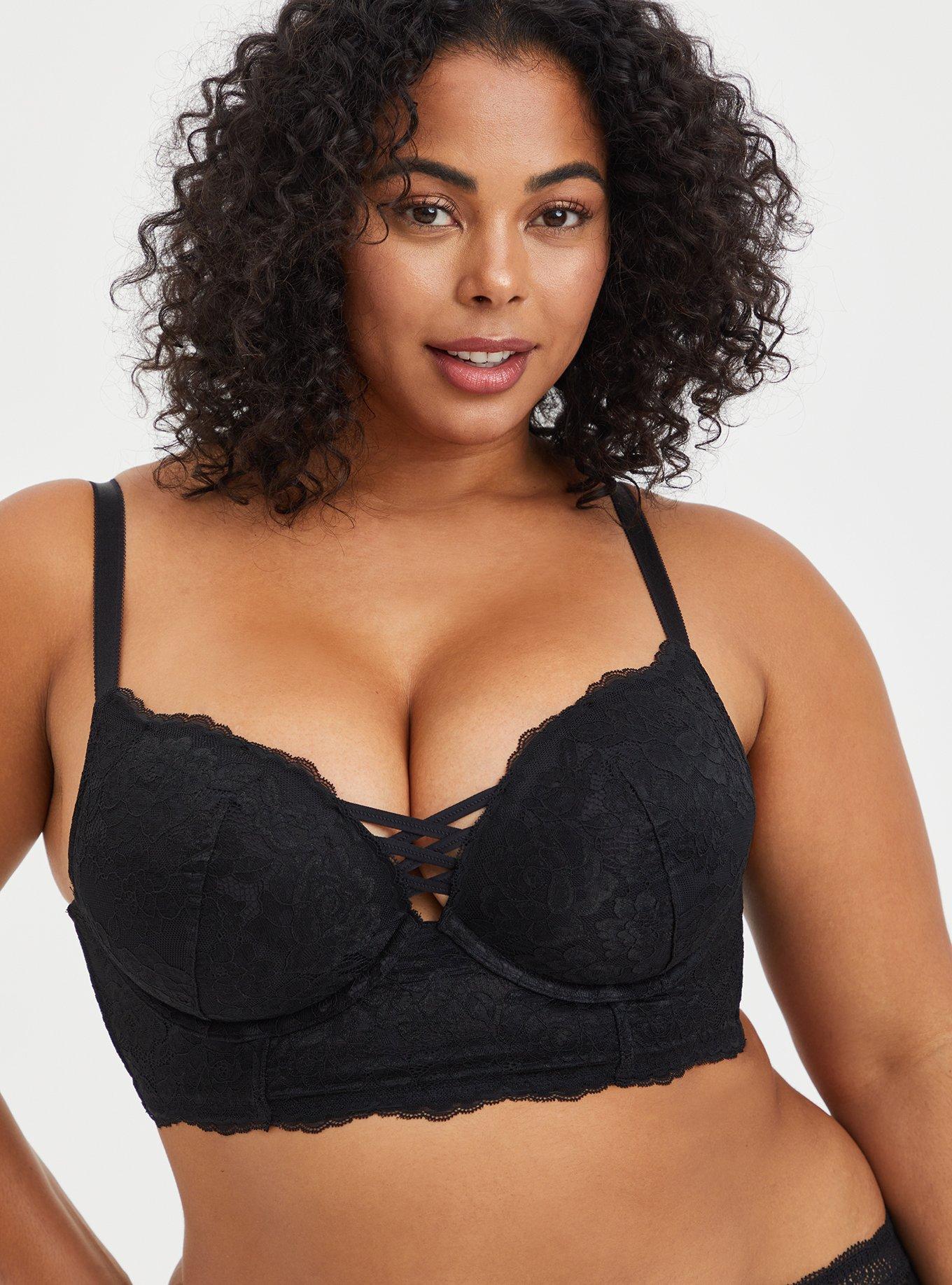 XO Plunge Push-Up Bra, RICH BLACK, hi-res