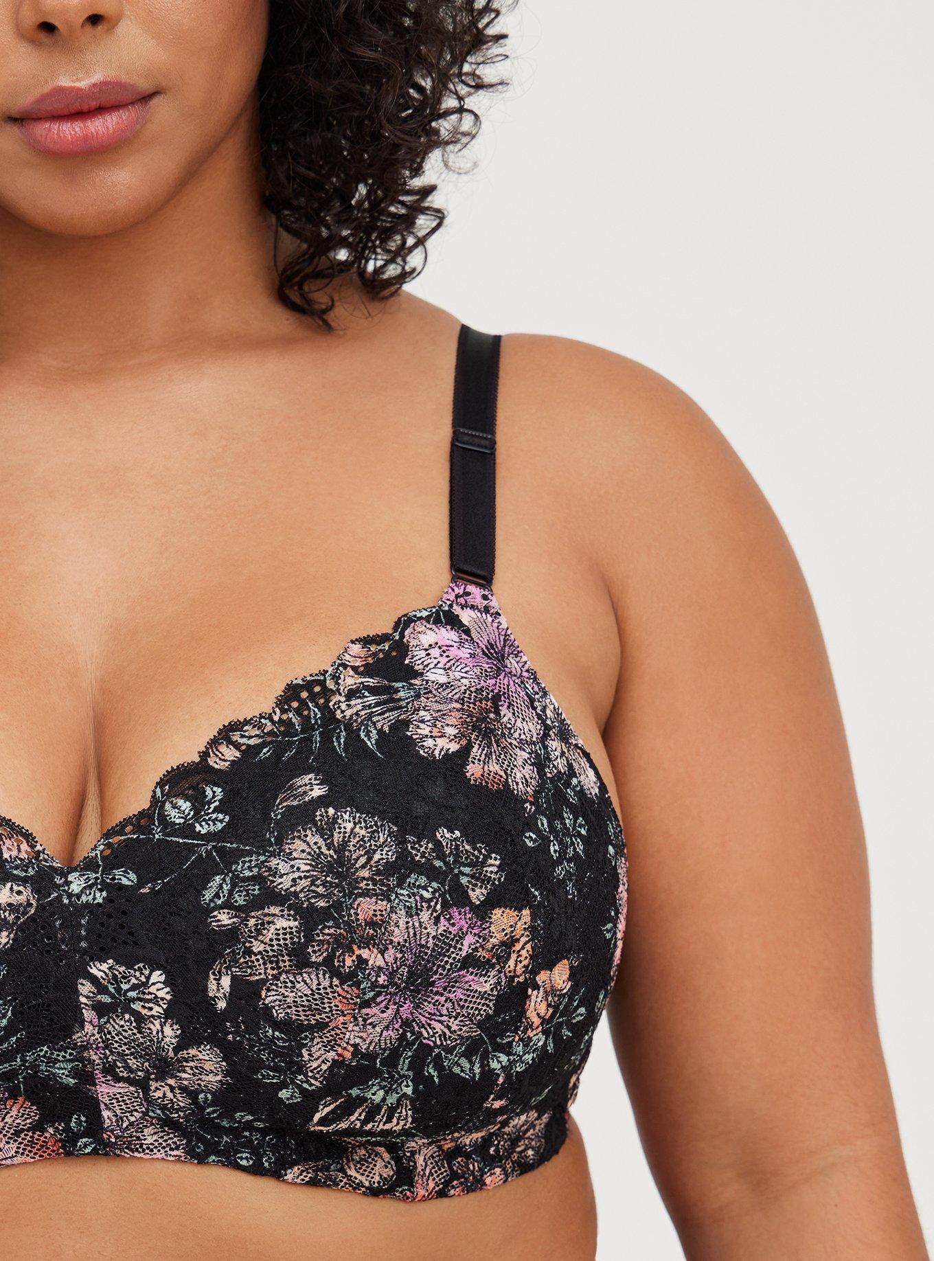 Torrid - Lightly Lined Longline Wire-Free Bra - Microfiber White with 360°  Back Smoothing™ 