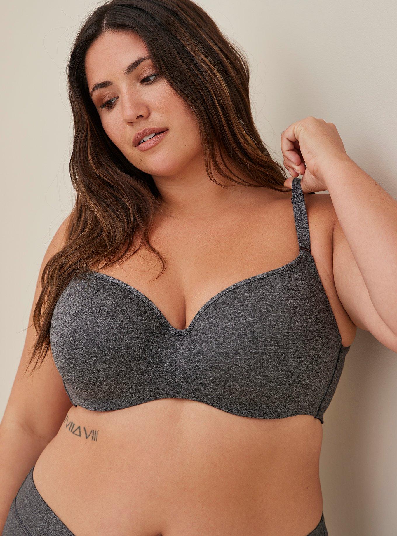 Plus Size - Full-Coverage Balconette Lightly Lined Heather 360