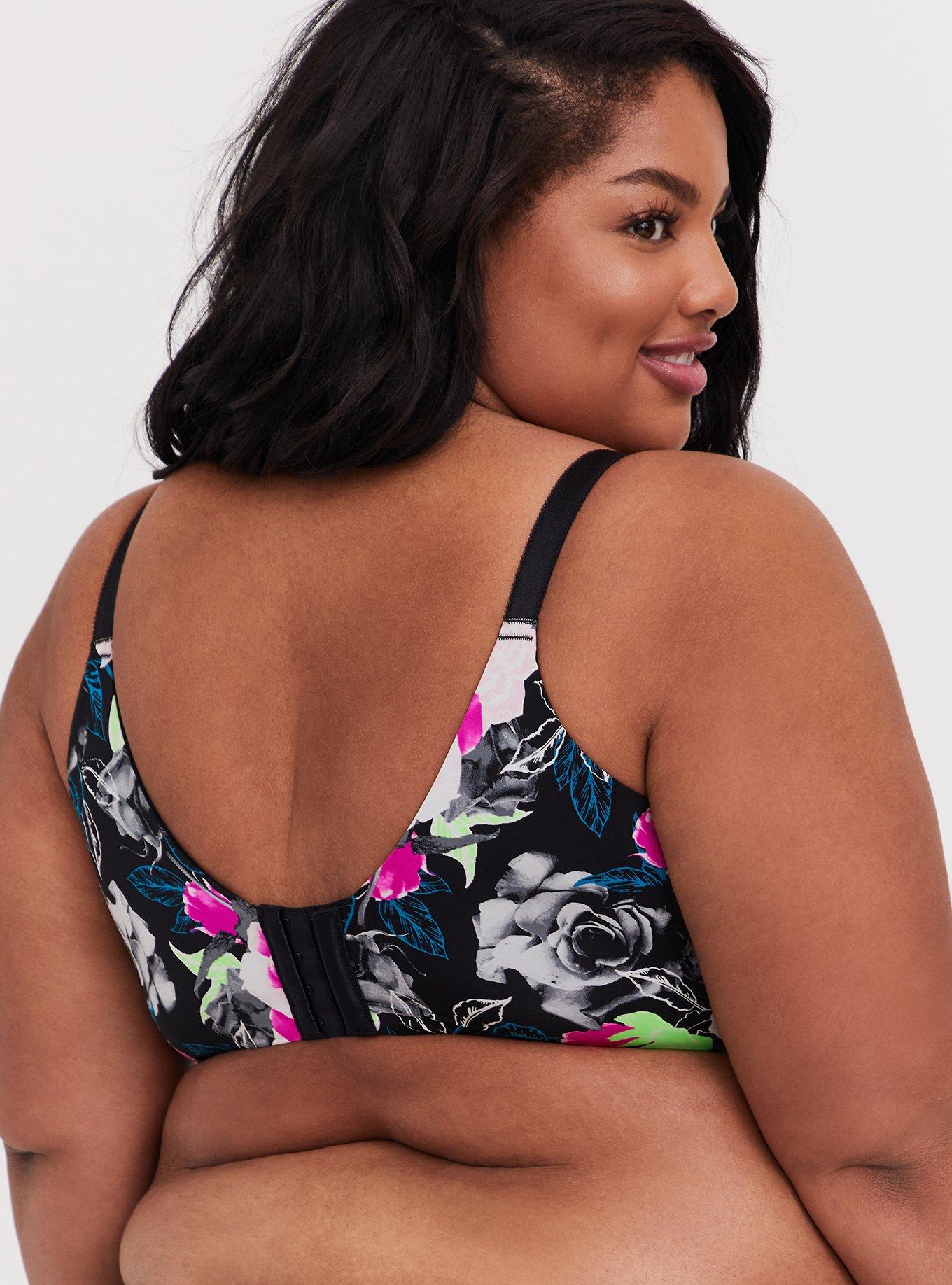 Perfect Coverage Push-Up Smooth Bra, X RAY FLORAL RICH BLACK, alternate
