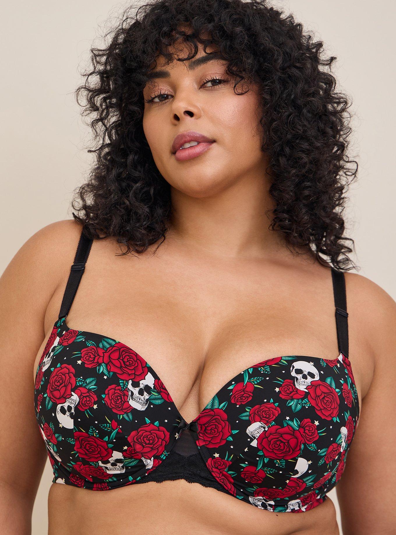 Torrid Curve Size 44DDD Underwire Push Up Sexy Bra in Blue Shooting Stars