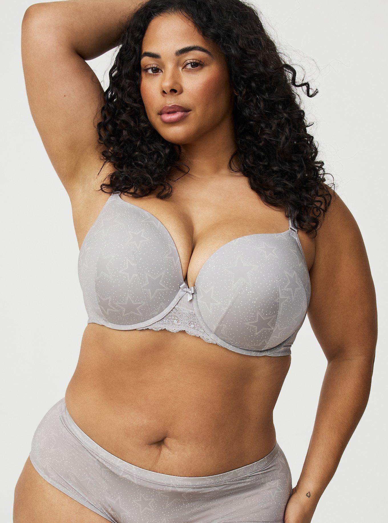 Perfect Coverage Push-Up Smooth Bra, SPARKLE STARS FORMAL GREY, alternate
