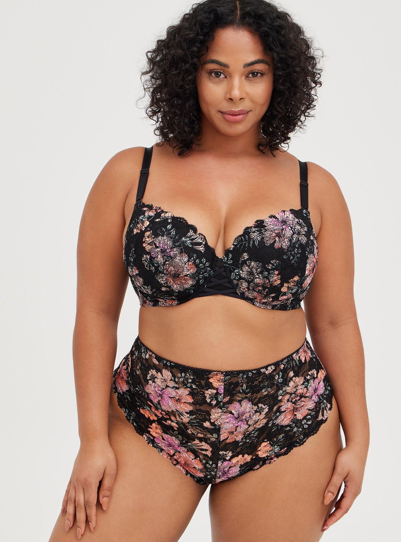 Torrid Curve T-Shirt Push-Up Floral Lace 360° Back Smoothing Bra