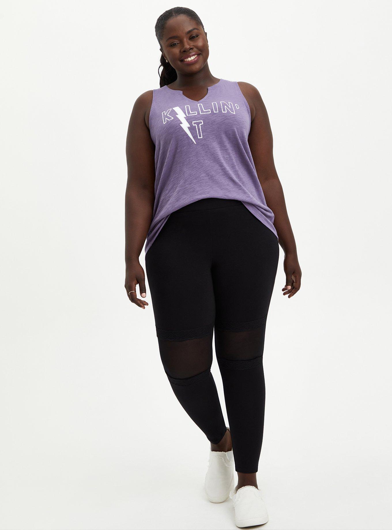 Plus Size - Torrid Active - Lace Print Crop Leggings - Torrid