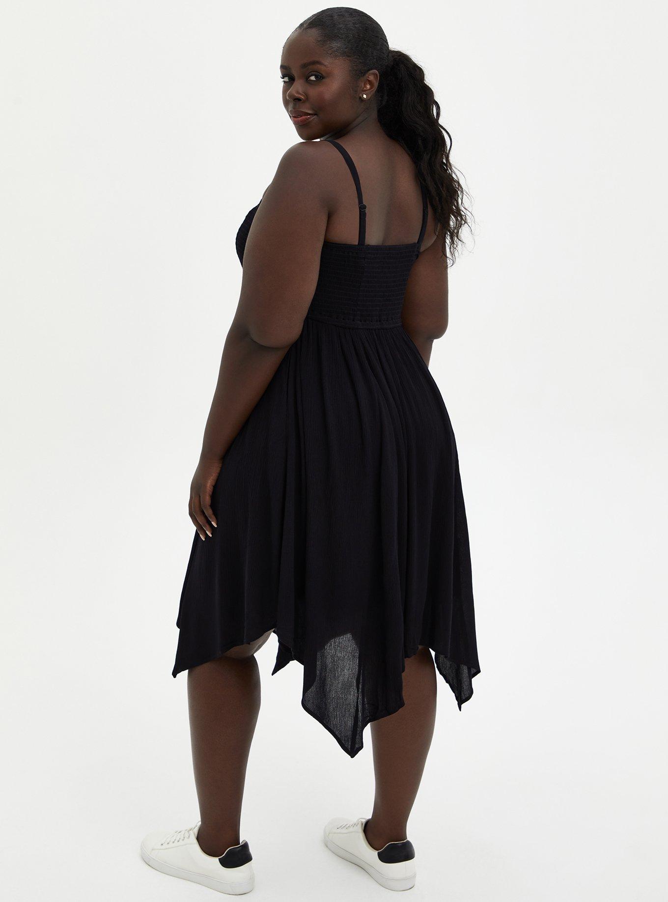 Plus Size Midi Gauze Strapless Dress Torrid