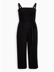 Plus Size - Black Super Soft Smocked Jumpsuit - Torrid