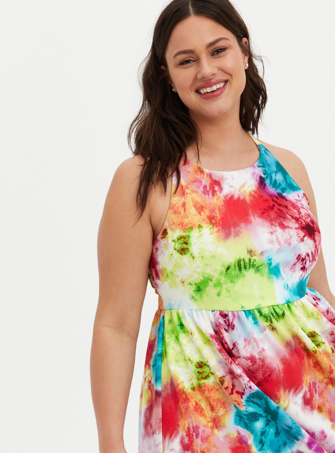 Plus Size - Mini Textured Knit Skater Dress - Torrid