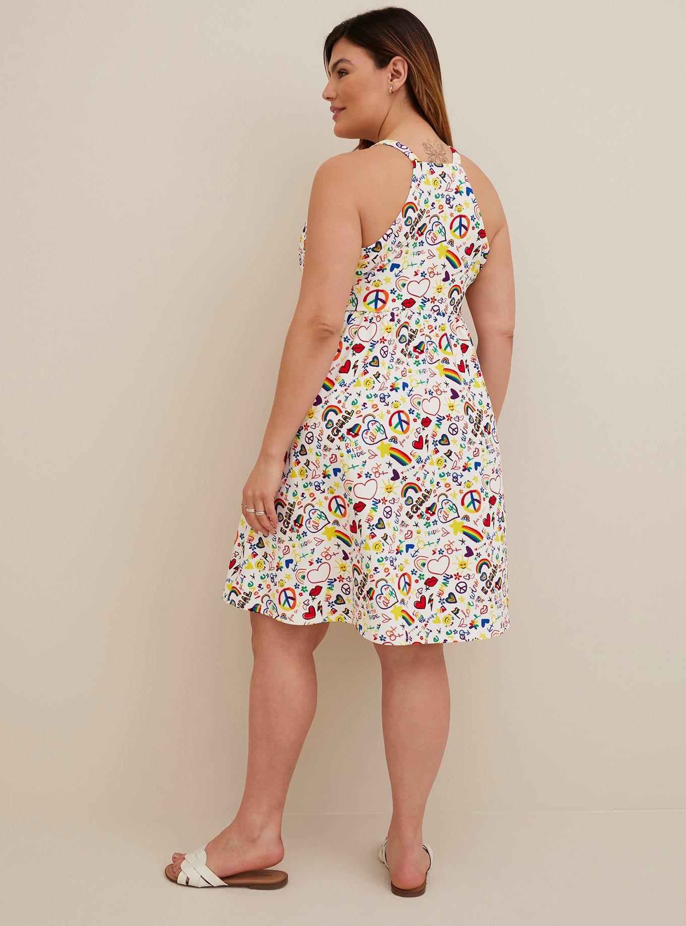 polka dot knee length dress Rihoas Polka Dot A-Line Midi Dress main image 0