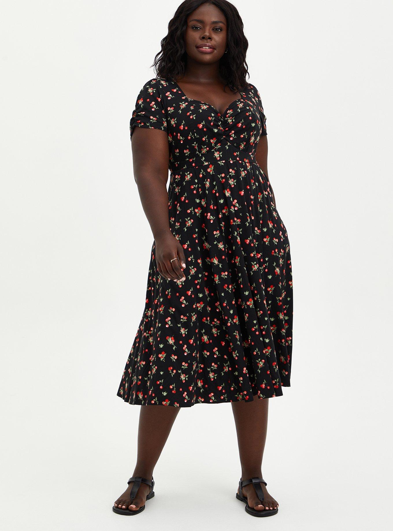 Plus Size - Mini Challis Skater Dress - Torrid Plus Size - Mini Challis Skater Dress - Torrid