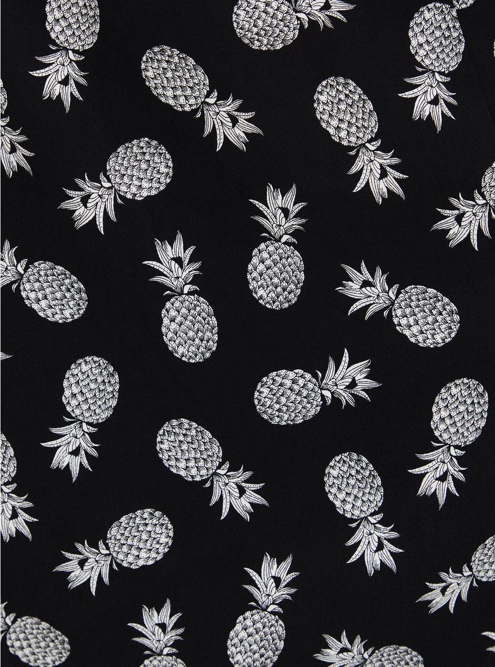 Plus Size - Shirt Dress - Challis Black Pineapple - Torrid