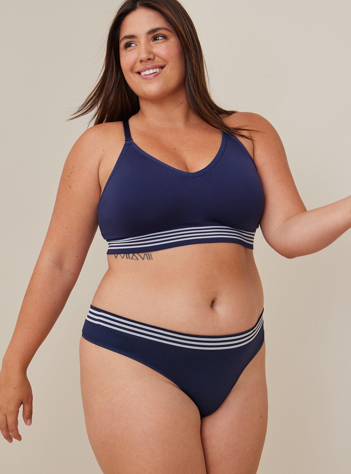 Plus Size - Seamless Smooth Mid-Rise Thong Sporty Panty - Torrid