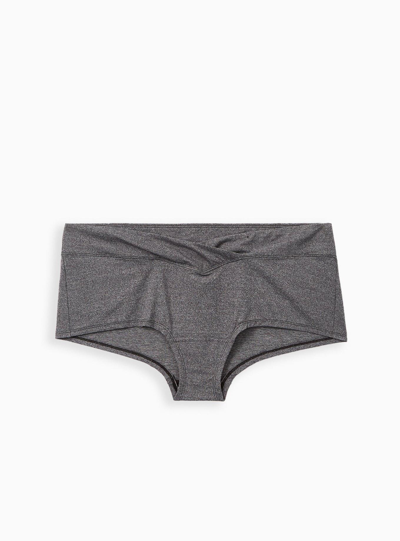 Microfiber Mid-Rise Heather Boyshort Panty