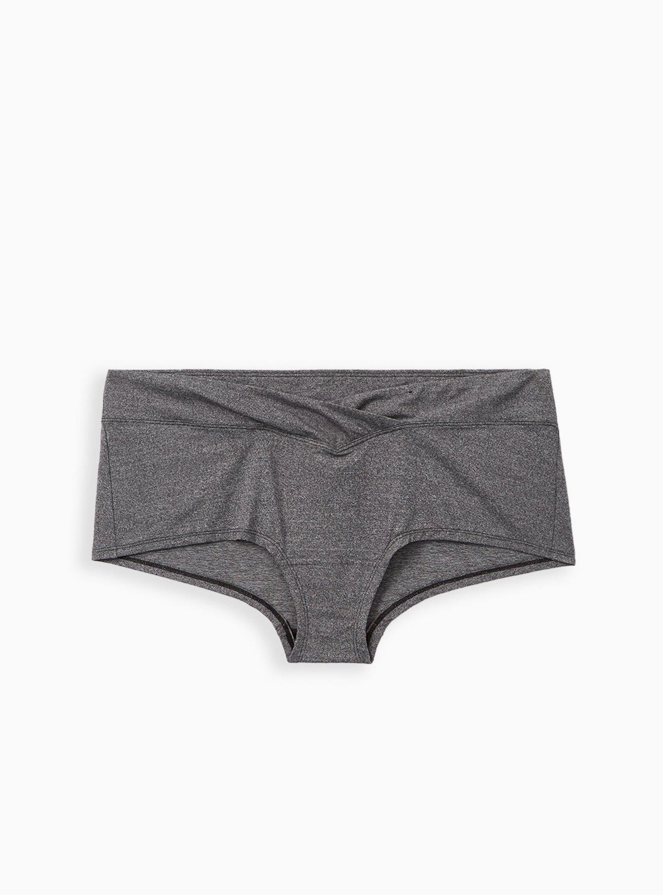 Microfiber Mid-Rise Boyshort Heather Panty