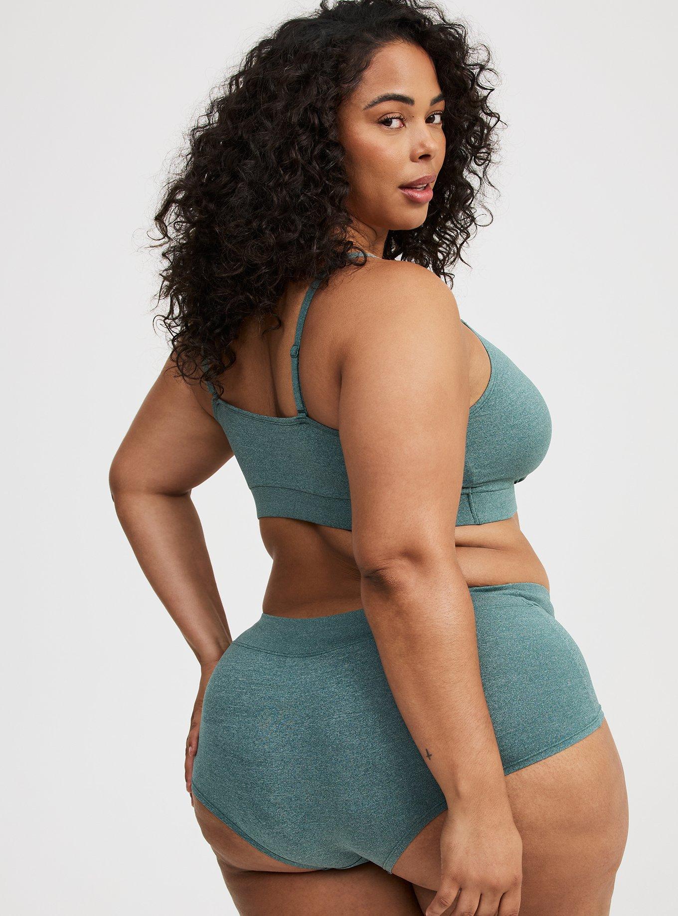 Microfiber Mid-Rise Heather Boyshort Panty