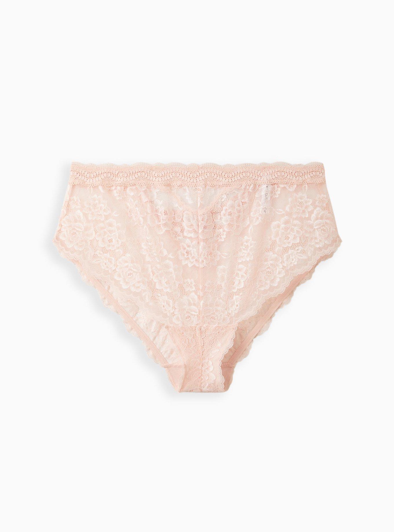 Buy Victoria's Secret Thong Pink Lace Trim Nylon Logo Large New With Tag VS  Panties Online in India 