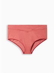 Microfiber Mid-Rise Brief Heather Panty, JESTER RED HEATHER RED, hi-res