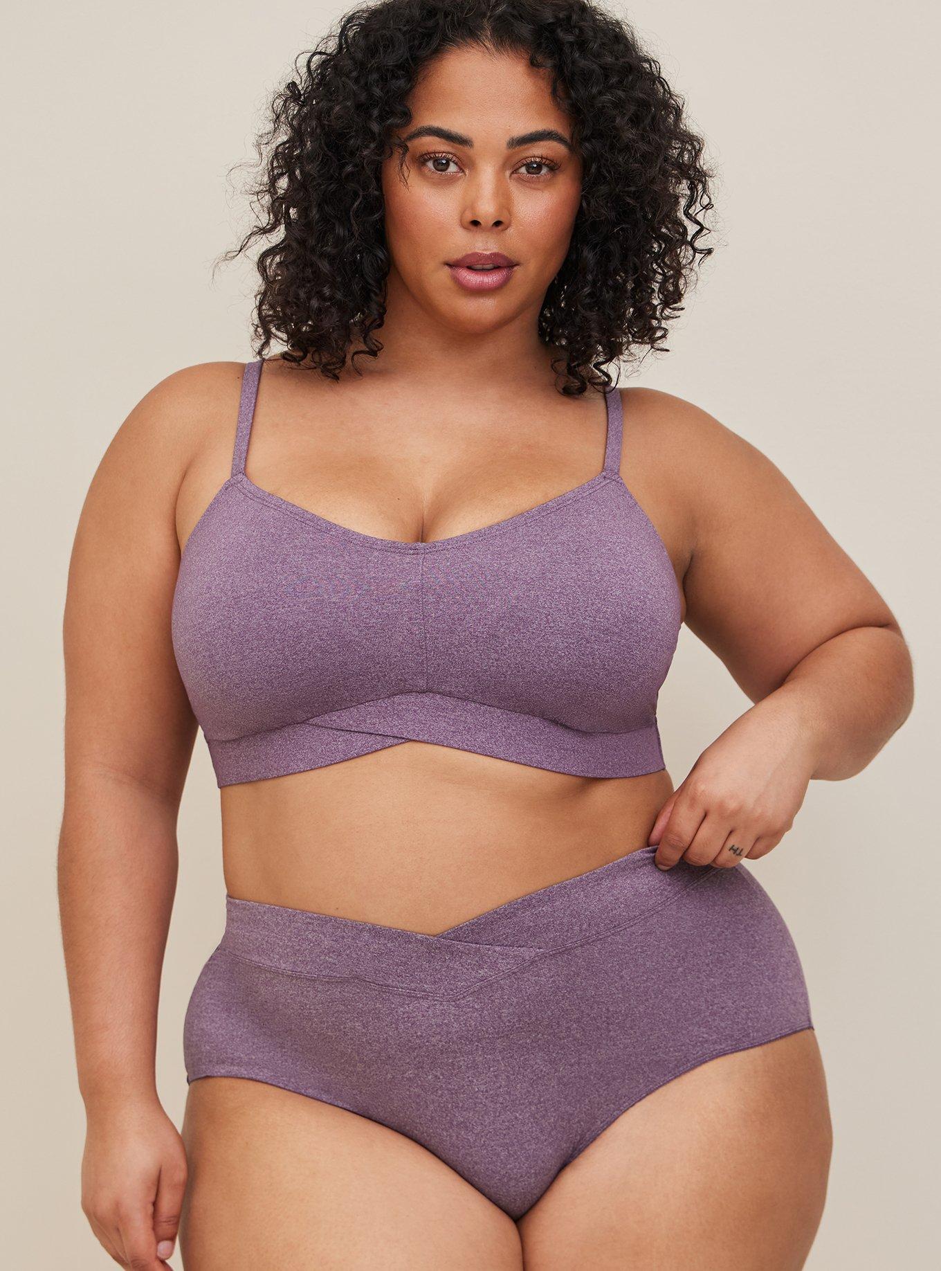 Plus Size - Microfiber Mid-Rise Brief Heather Panty - Torrid