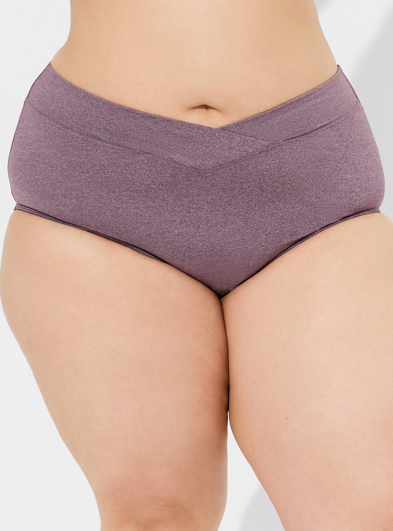 Plus Size - Active Microfiber Mid-Rise Hipster Logo Panty - Torrid