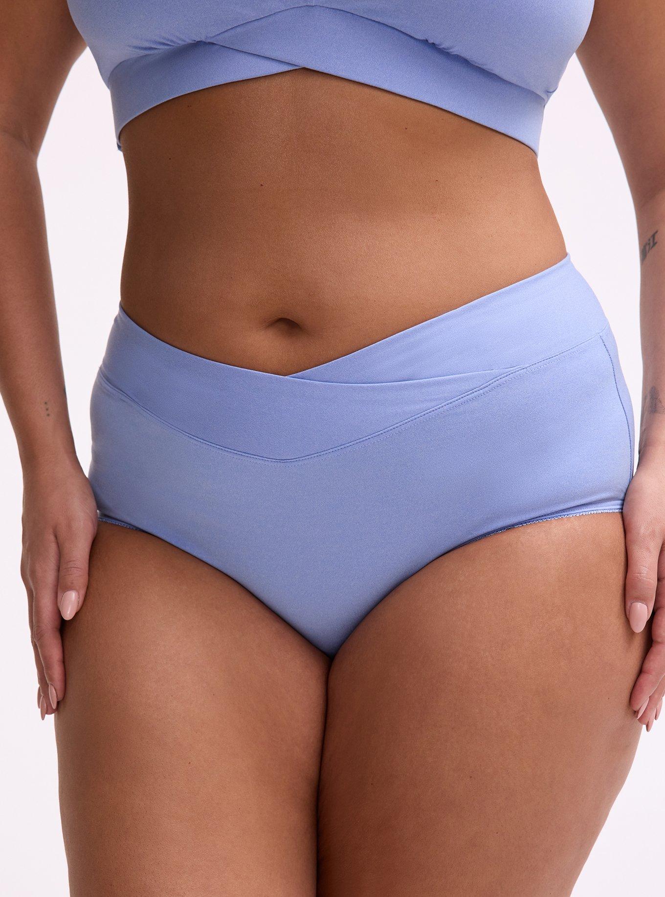 Microfiber Mid-Rise Brief Heather Panty, HYDRANGEA HEATHER, alternate