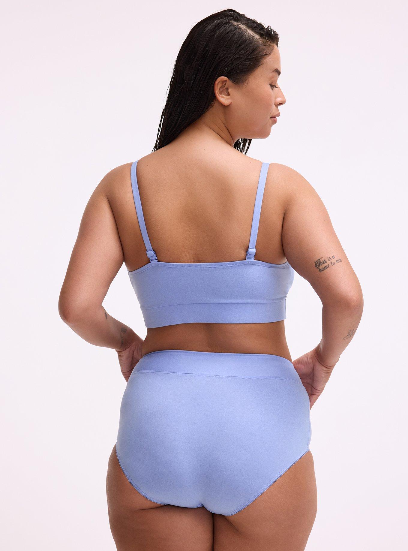 Microfiber Mid-Rise Brief Heather Panty, HYDRANGEA HEATHER, alternate