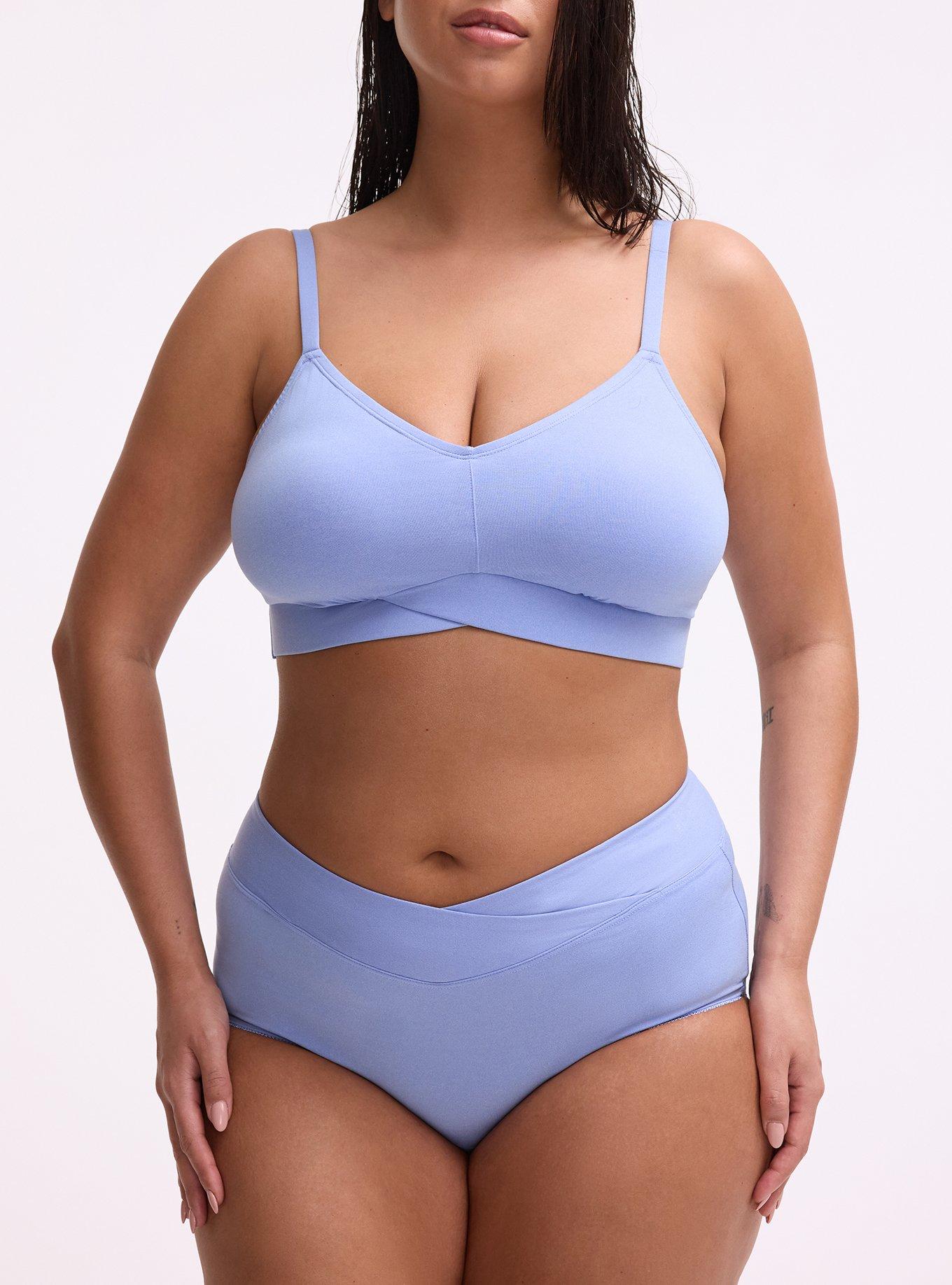 Microfiber Mid-Rise Brief Heather Panty, HYDRANGEA HEATHER, alternate