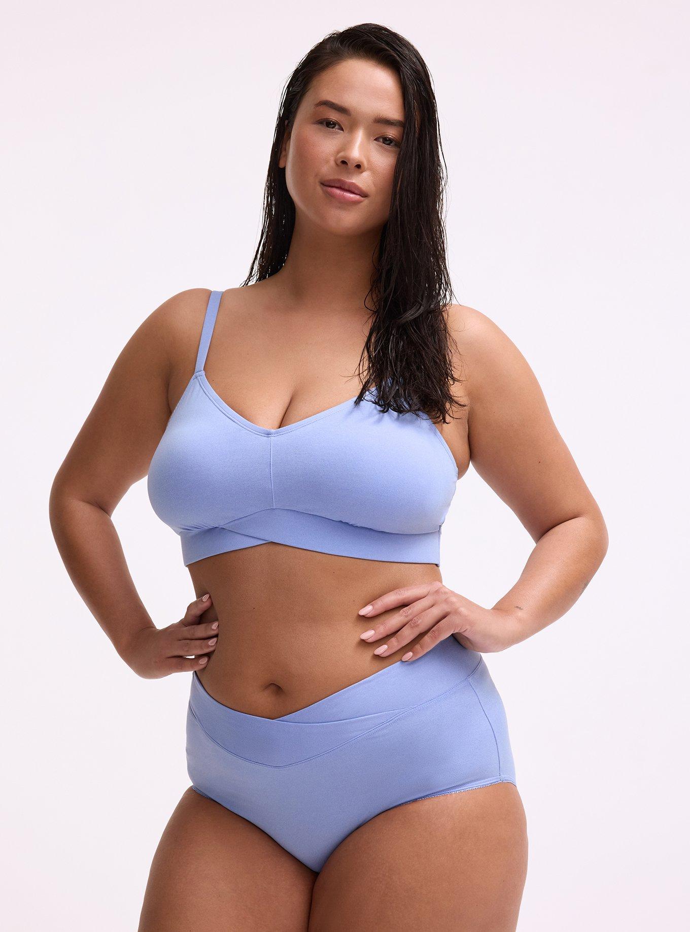 Microfiber Mid-Rise Brief Heather Panty, HYDRANGEA HEATHER, hi-res