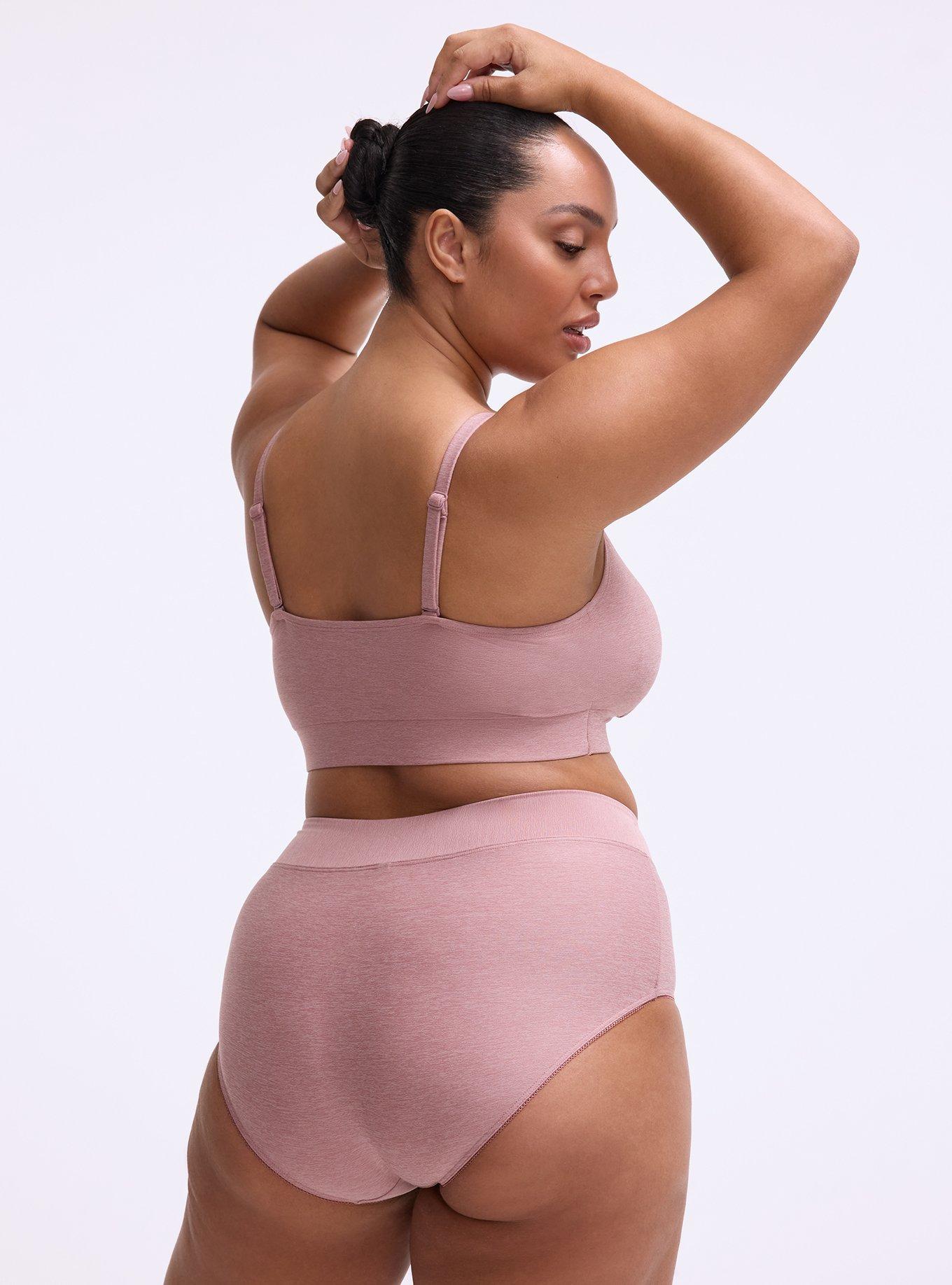 Microfiber Mid-Rise Brief Heather Panty, NOSTALGIA ROSE HEATHER, alternate