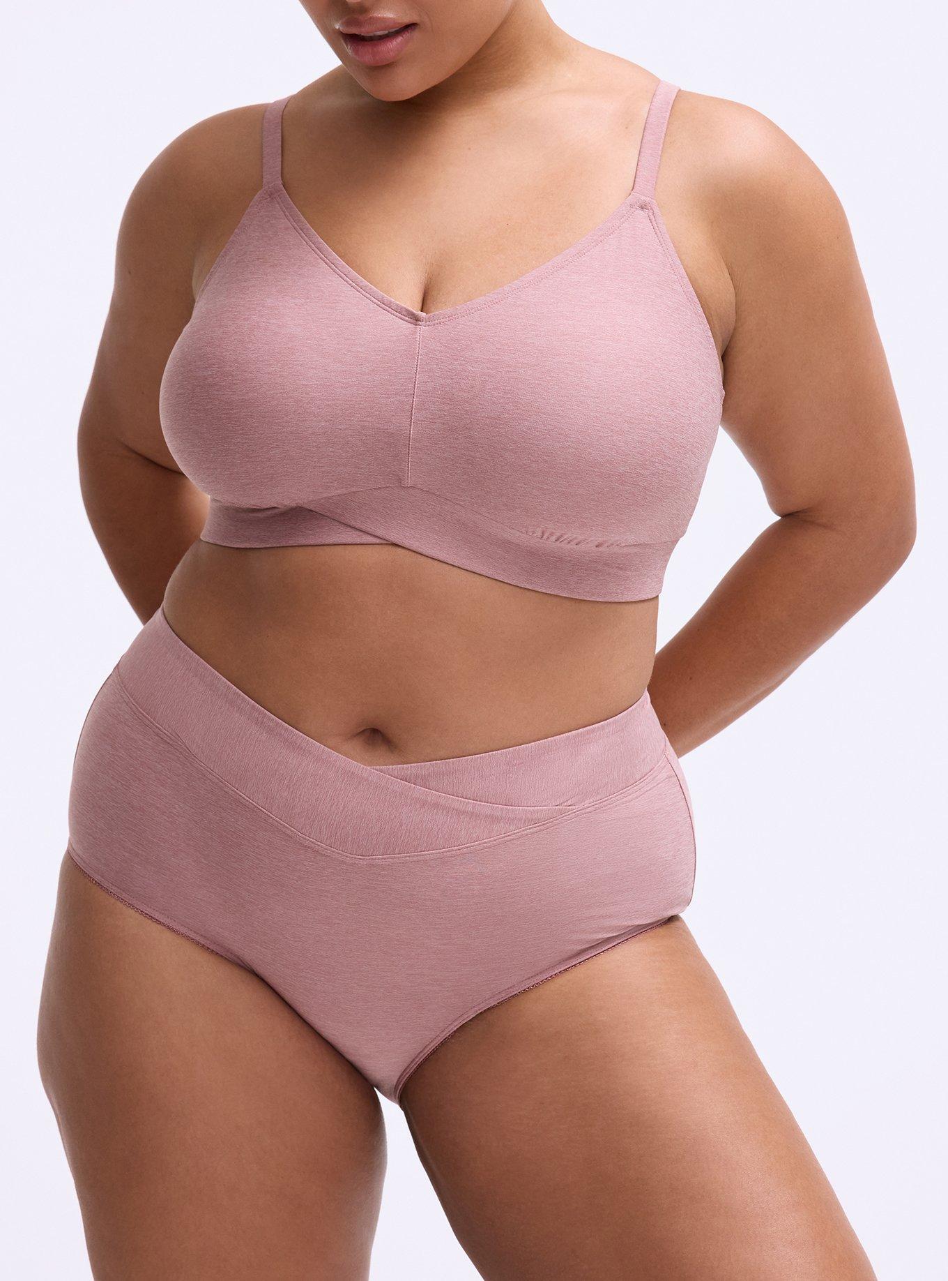 Microfiber Mid-Rise Brief Heather Panty, NOSTALGIA ROSE HEATHER, alternate