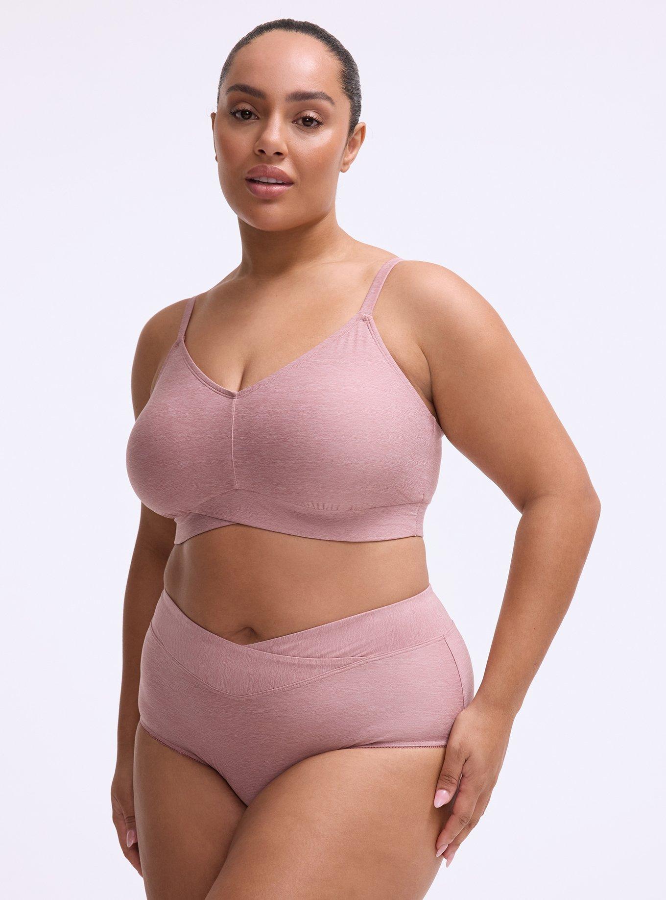 Microfiber Mid-Rise Brief Heather Panty, NOSTALGIA ROSE HEATHER, hi-res