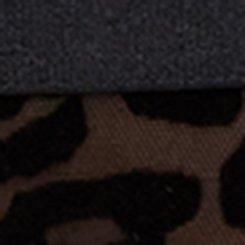 Flocked Mesh High-Waist Brief Panty, MONDAY LEOPARD  BLACK, swatch