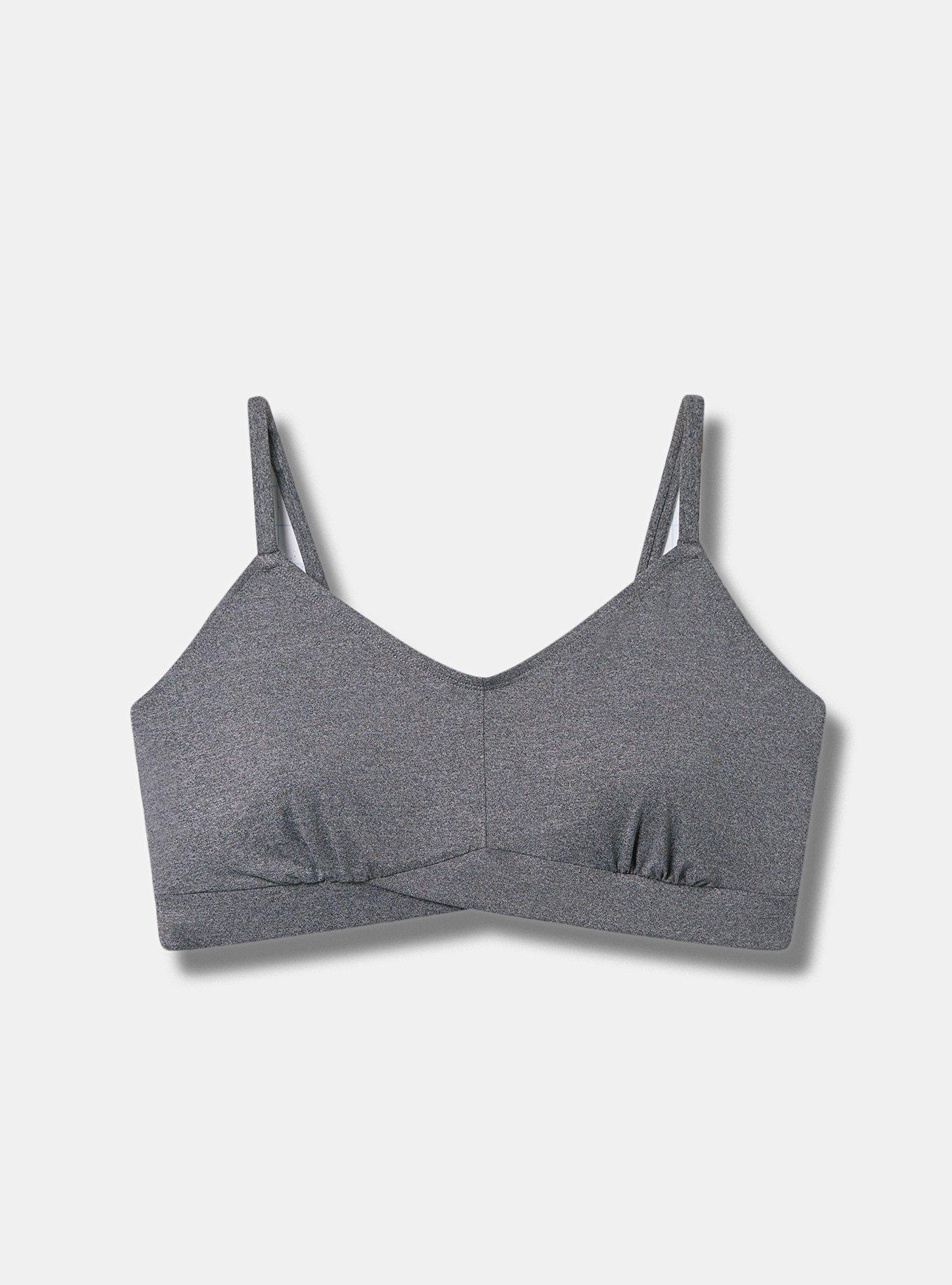 Lightly Lined Heather Cross Front Bralette