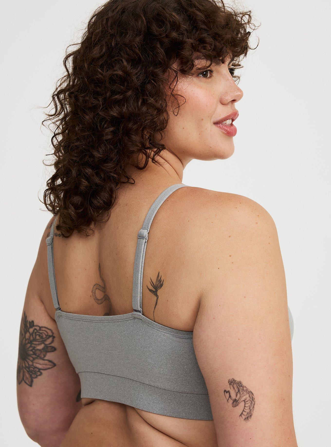 Lightly Lined Heather Cross Front Bralette