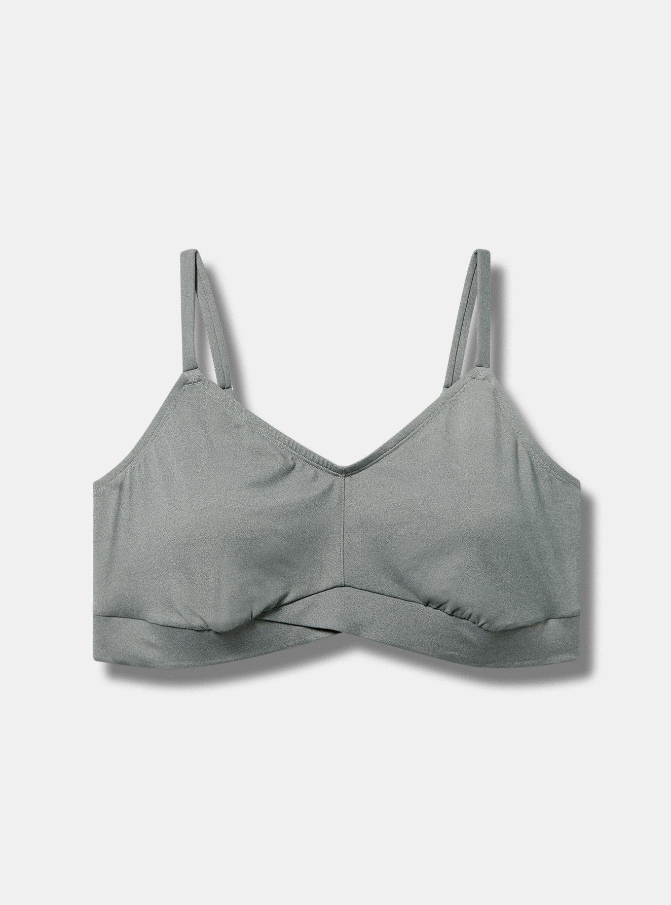 Lightly Lined Heather Cross Front Bralette