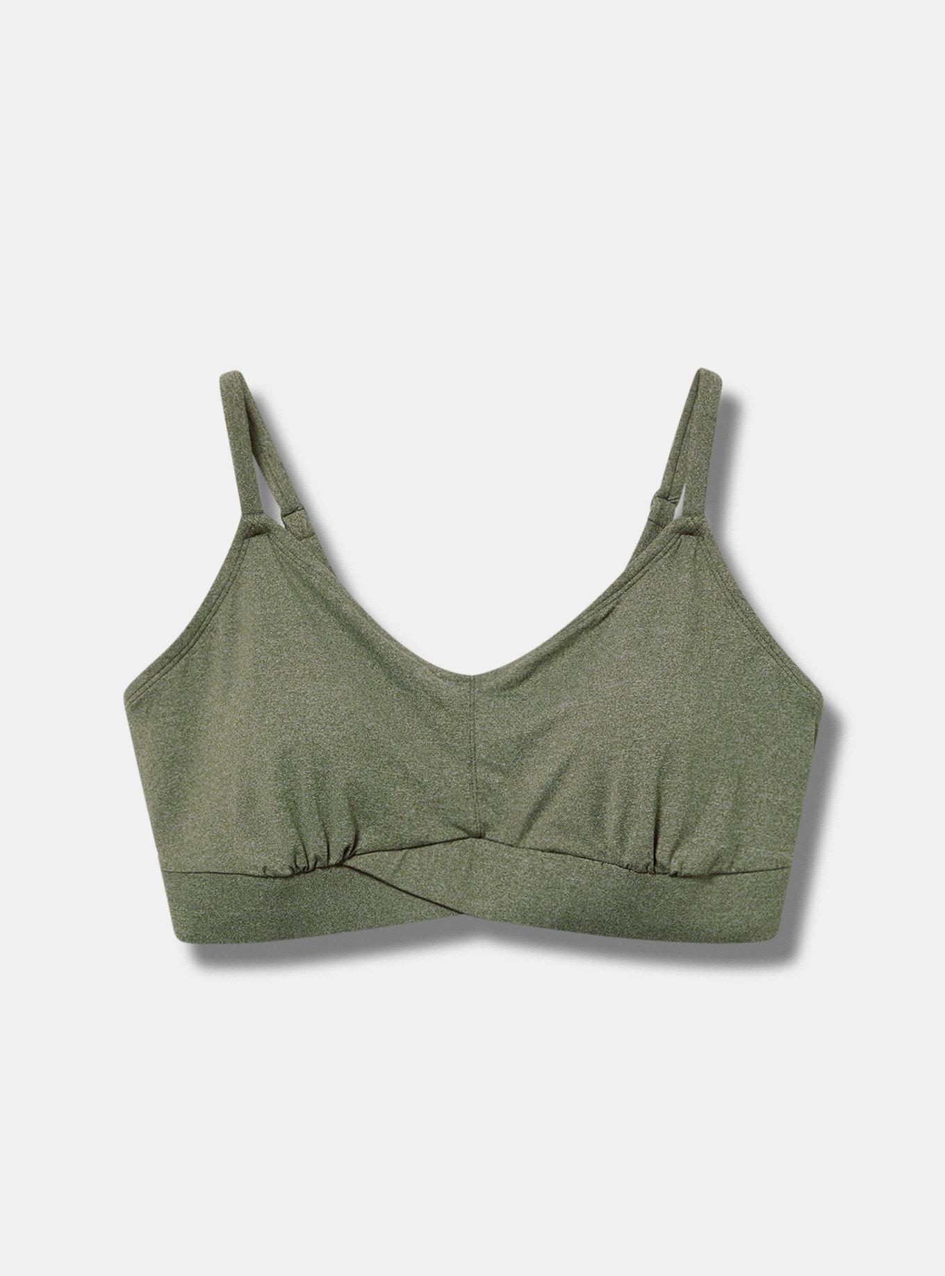 Lightly Lined Heather Cross Front Bralette