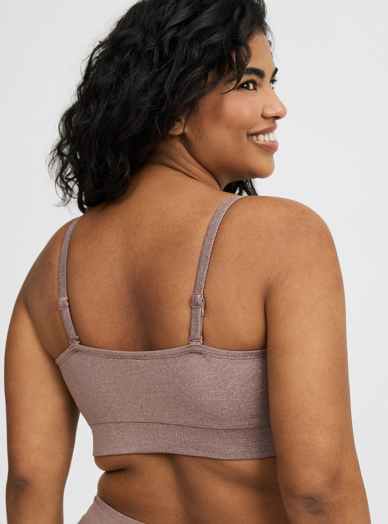 Lightly Lined Heather Cross Front Bralette