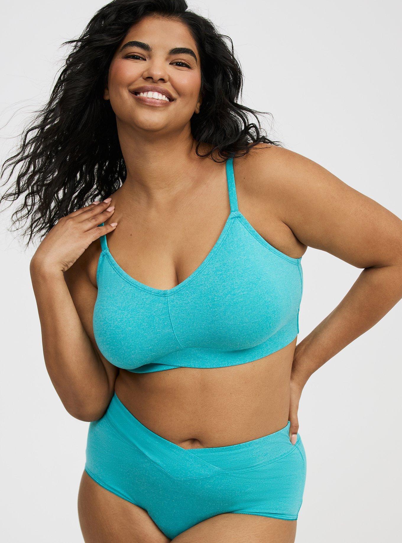 Lightly Lined Heather Cross Front Bralette
