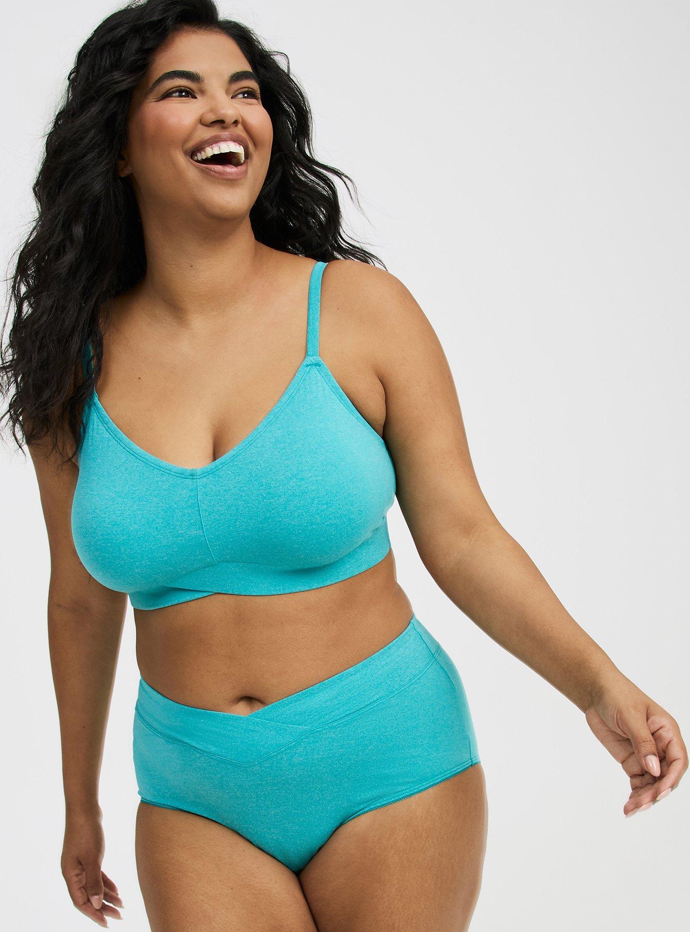 Lightly Lined Heather Cross Front Bralette