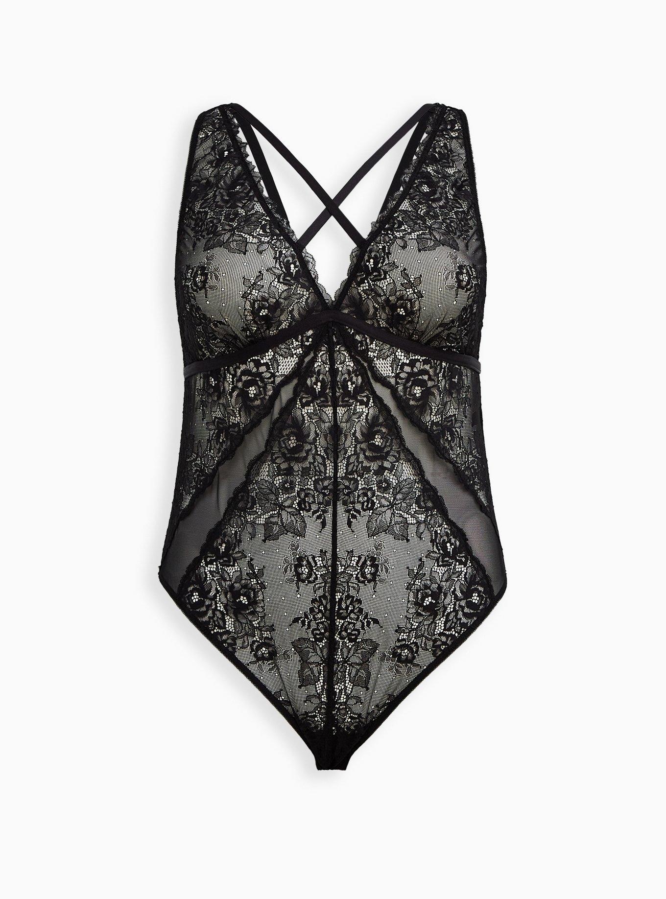 Kaitlyn Lace Deep Plunge Bodysuit