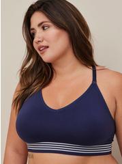 Lightly Lined Seamless Sporty Bralette, PEACOAT, hi-res