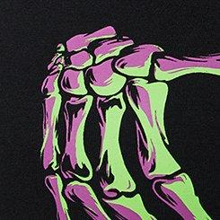 Unlined Cotton Scoop Bralette, SKELETAL HEART, swatch