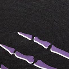 Unlined Cotton Scoop Bralette, SKELETON HANDS PURPLE, swatch