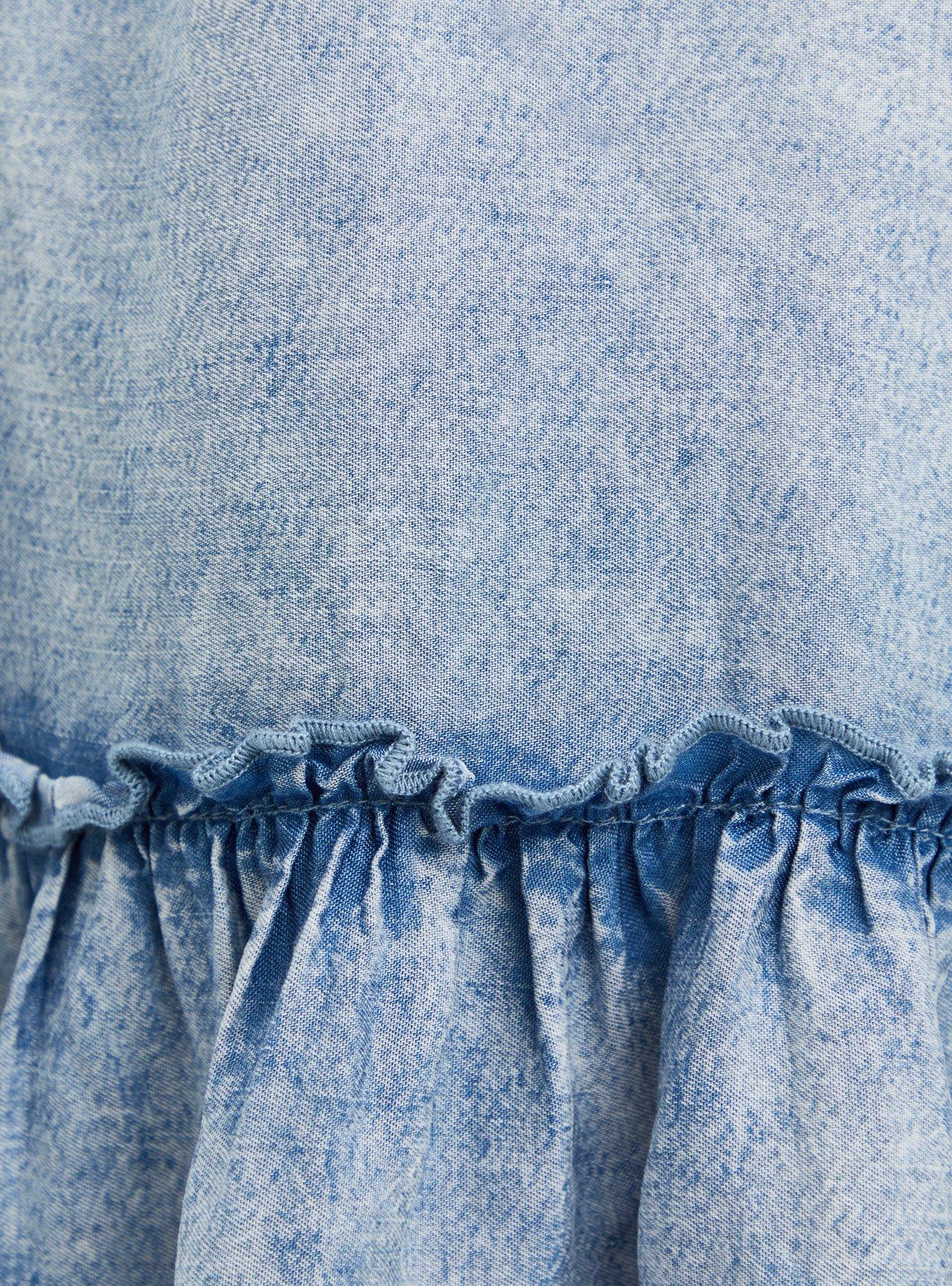 Mini Chambray Ruffle Edge Skirt, CHAMBRAY, alternate