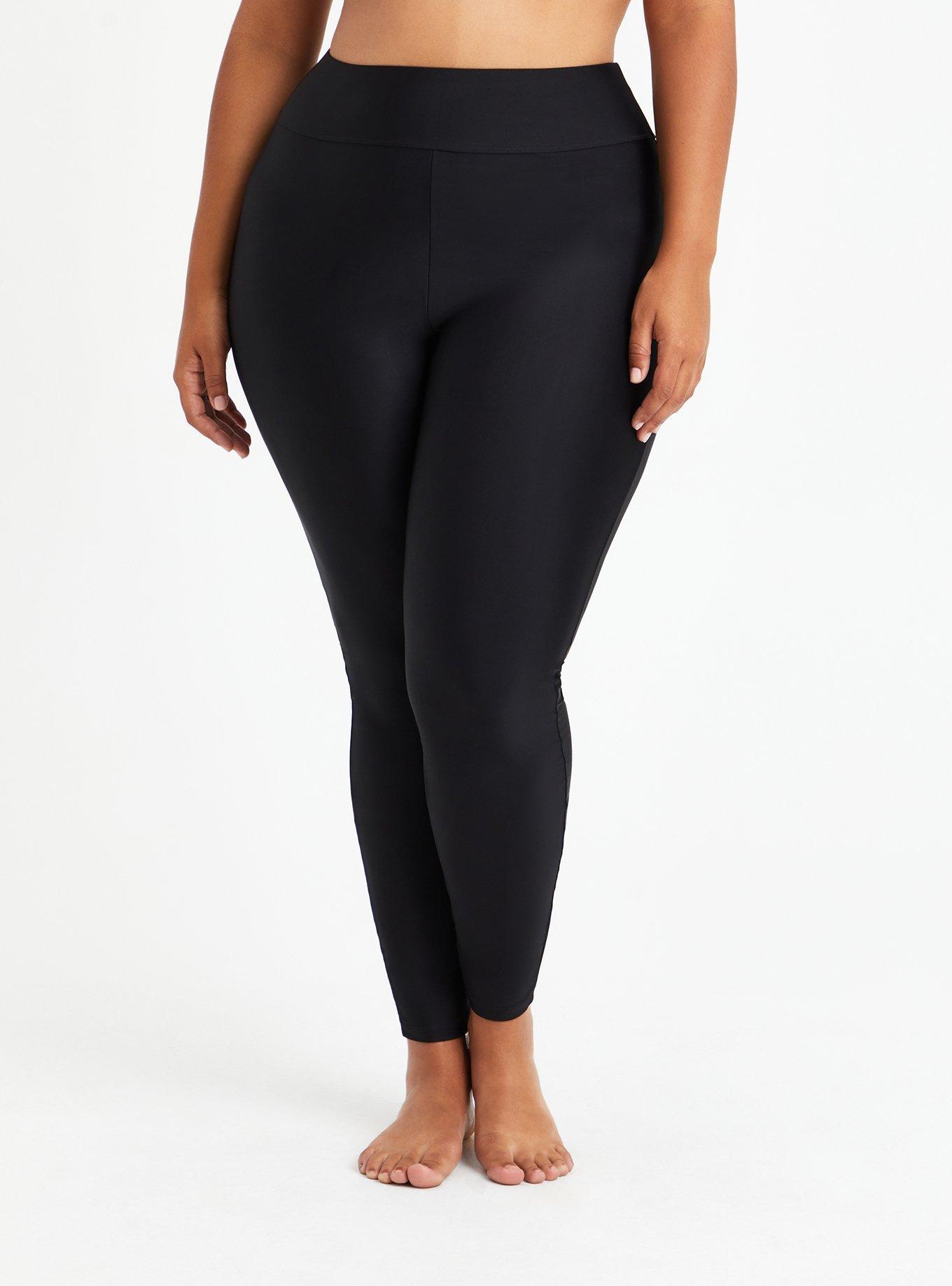 Plus Size Active High-Rise Swim Legging, DEEP BLACK, hi-res