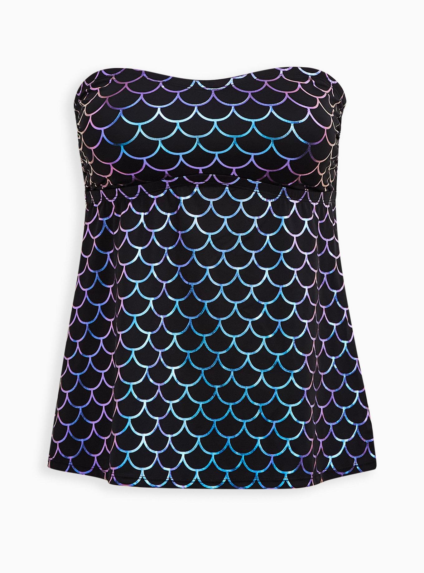 Wireless Fitted Strapless Tankini, , hi-res