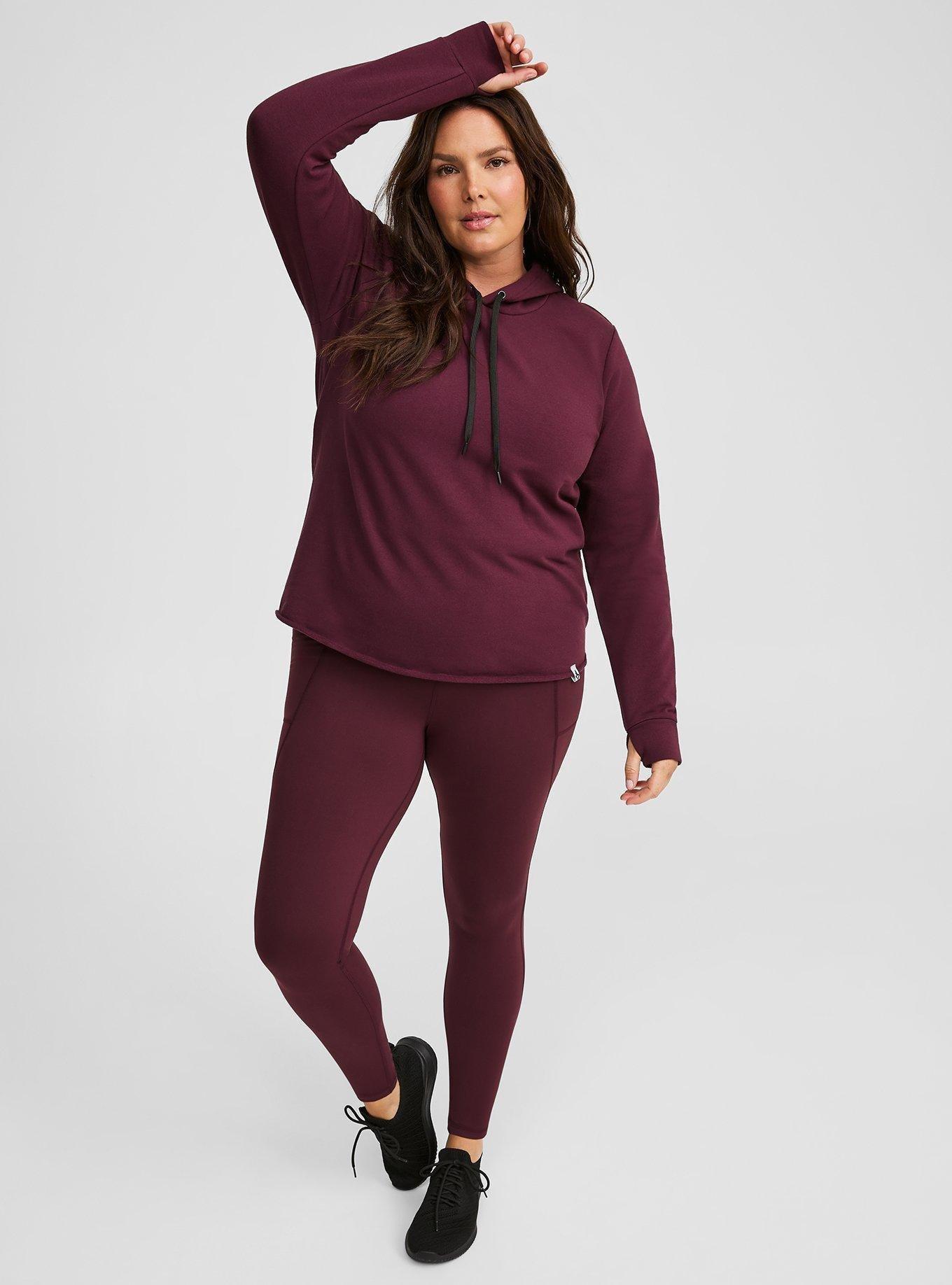 Everyday Fleece Raw Hem Long Sleeve Hooded Active Sweatshirt
