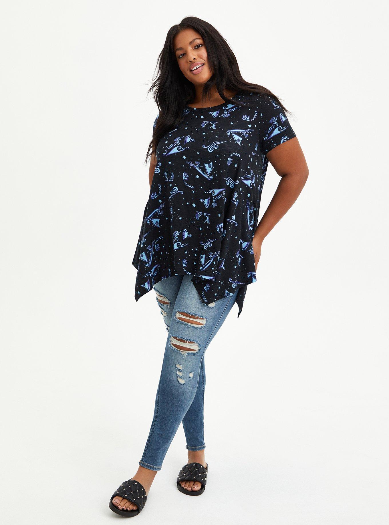 Disney Moana Black Handkerchief Top, MULTI, alternate