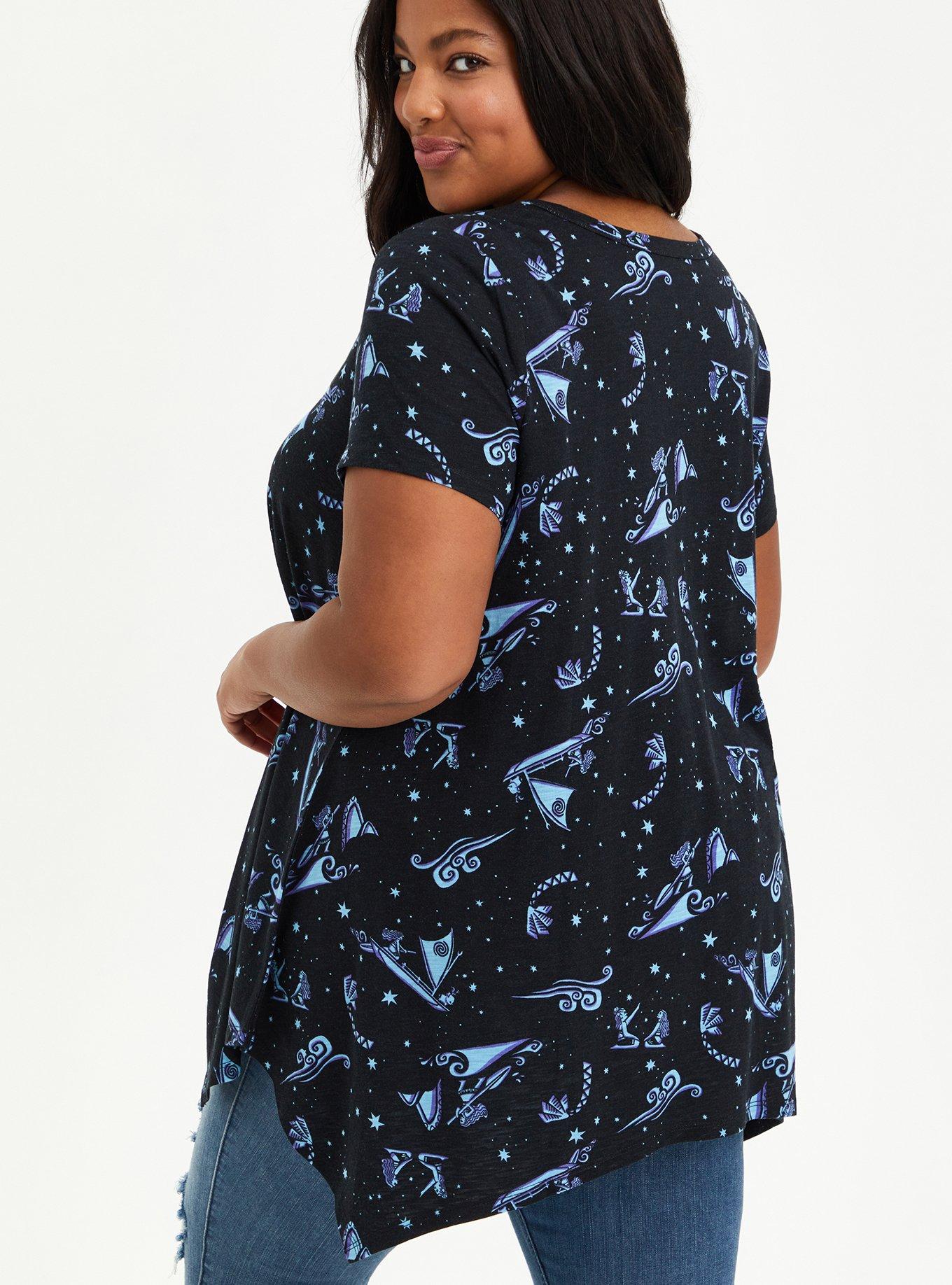 Disney Moana Black Handkerchief Top, MULTI, alternate