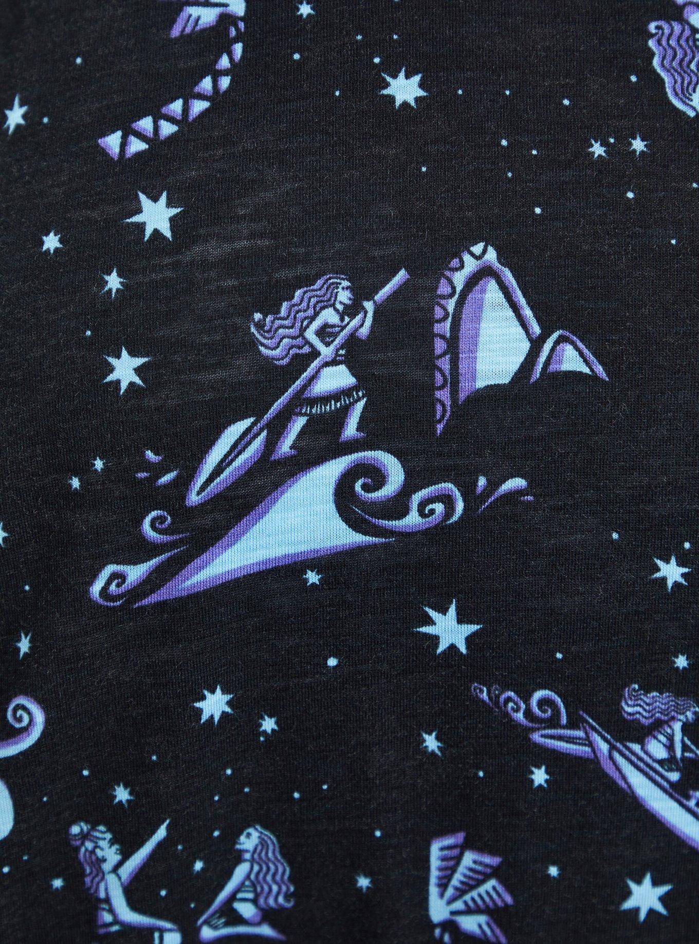 Disney Moana Black Handkerchief Top, MULTI, alternate