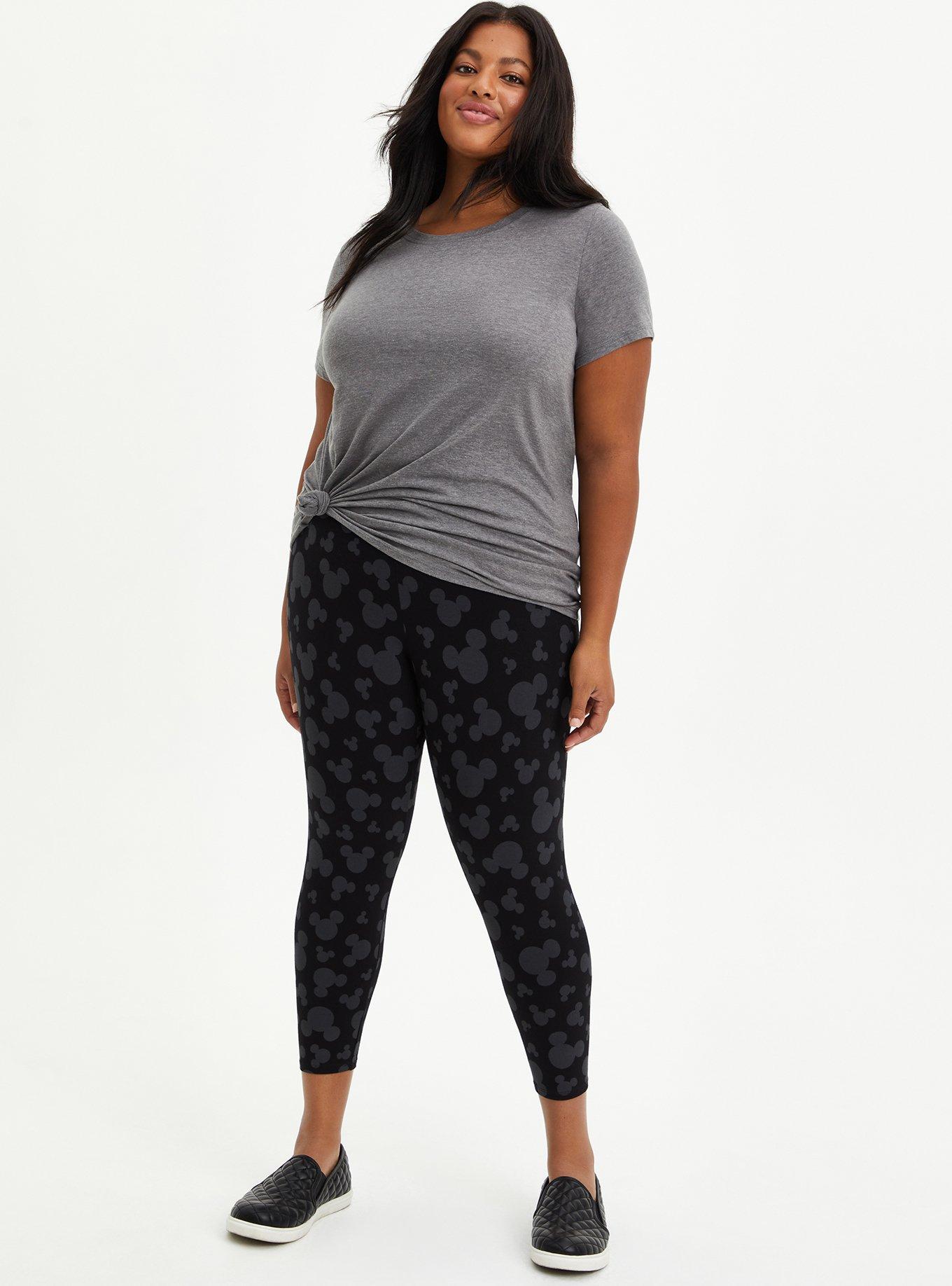 Torrid Women's Plus Size 3X Disney Minnie Mouse Grey Leopard Print Workout  Set